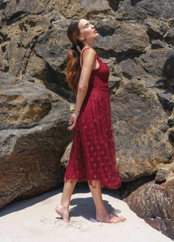 VESTIDO MIDI GRAZIELA MARSALA - Toth Store - Loja Online de