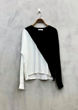 BLUSA MANGA BICOLOR BLUSA MANGA BICOLOR