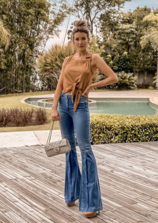 CALÇA FLARE NESGA CALÇA FLARE NESGA