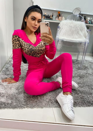 PIJAMA ANIMAL PRINT PINK PIJAMA ANIMAL PRINT PINK