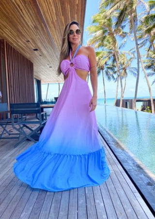 VESTIDO ALMA PINK & BLUE VESTIDO ALMA PINK & BLUE