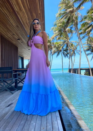 VESTIDO ALMA PINK & BLUE VESTIDO ALMA PINK & BLUE