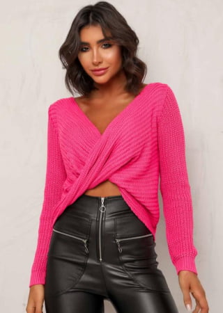 BLUSA TRICOT TORCIDO PINK