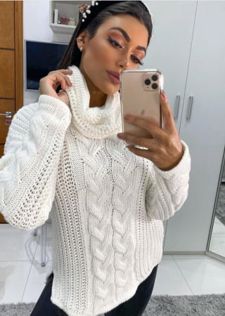 TRICOT NORUEGA BRANCO TRICOT NORUEGA BRANCO