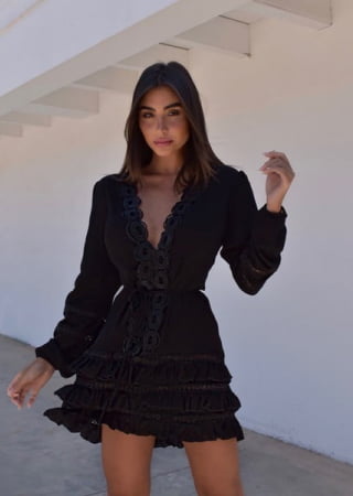 VESTIDO GUESS PRETO VESTIDO GUESS PRETO