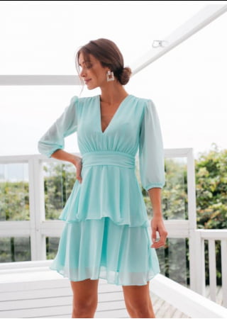 vestido curto tiffany