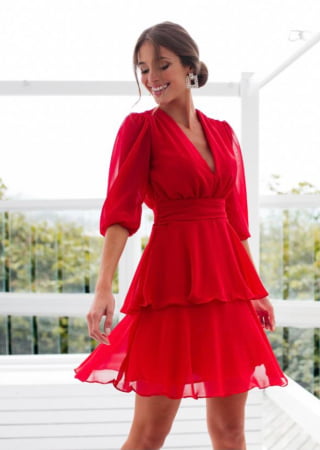 VESTIDO LISA VERMELHO VESTIDO LISA VERMELHO