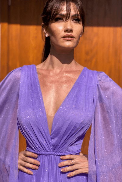 VESTIDO DE FESTA GOIÁS LILÁS