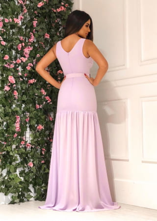 VESTIDO LONGO MIRNA LILAS VESTIDO LONGO MIRNA LILAS