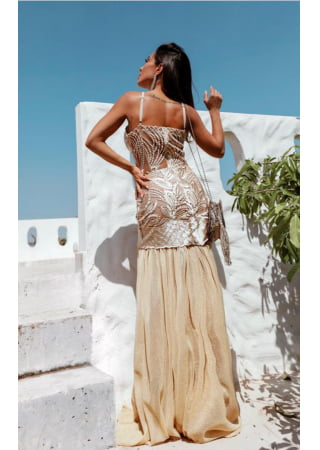 VESTIDO LONGO DOURADO VESTIDO LONGO DOURADO