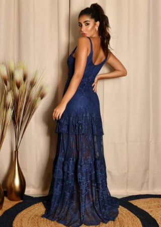 VESTIDO POLY AZUL MARINHO VESTIDO POLY AZUL MARINHO