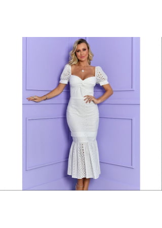 VESTIDO MIDI LUCIANA BRANCO VESTIDO MIDI LUCIANA BRANCO