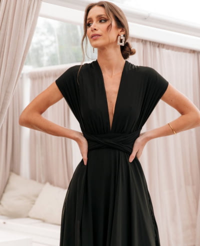 VESTIDO MIL FORMAS PRETO