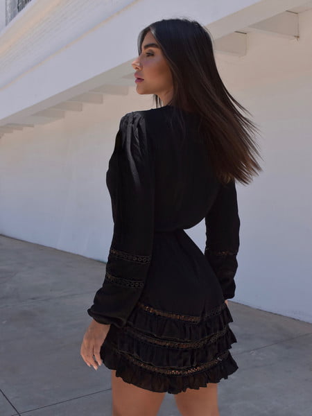 vestido guess preto