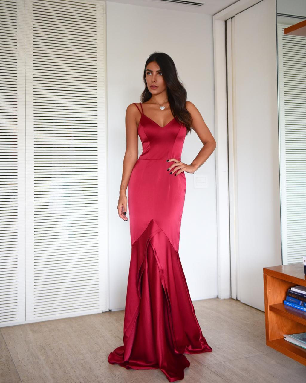 fotos de vestido marsala